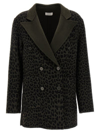 P.A.R.O.S.H. Women Animal Print Double-Breasted Blazer