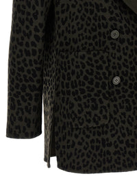 P.A.R.O.S.H. Women Animal Print Double-Breasted Blazer