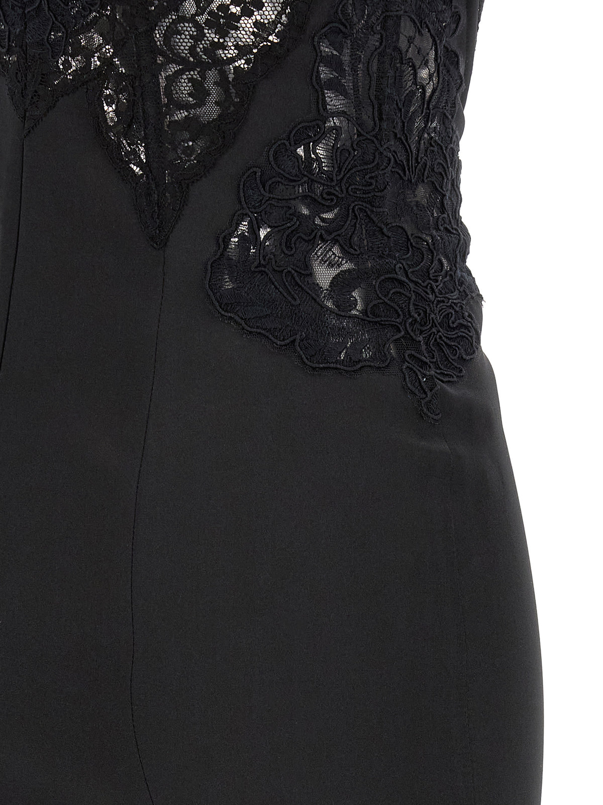 Ermanno Scervino Women Rebrodé Lace Lingerie Dress Black