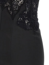 Ermanno Scervino Women Rebrodé Lace Lingerie Dress Black