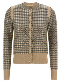 Ermanno Scervino Women Check Cardigan With Crystals