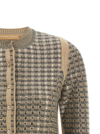 Ermanno Scervino Women Check Cardigan With Crystals