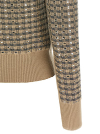 Ermanno Scervino Women Check Cardigan With Crystals