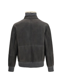 BRUNELLO CUCINELLI Brunello Cucinelli Men Shearling Jacket With Zip And High Neck