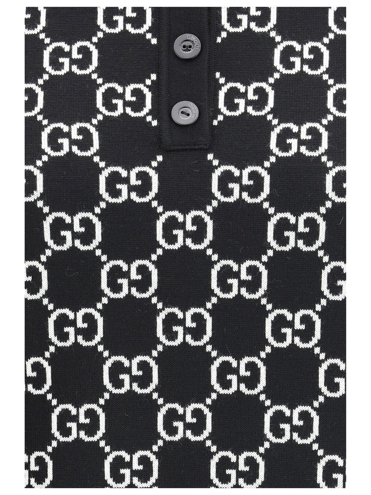 GUCCI Gucci Women Gg Wool Jacquard Polo Top