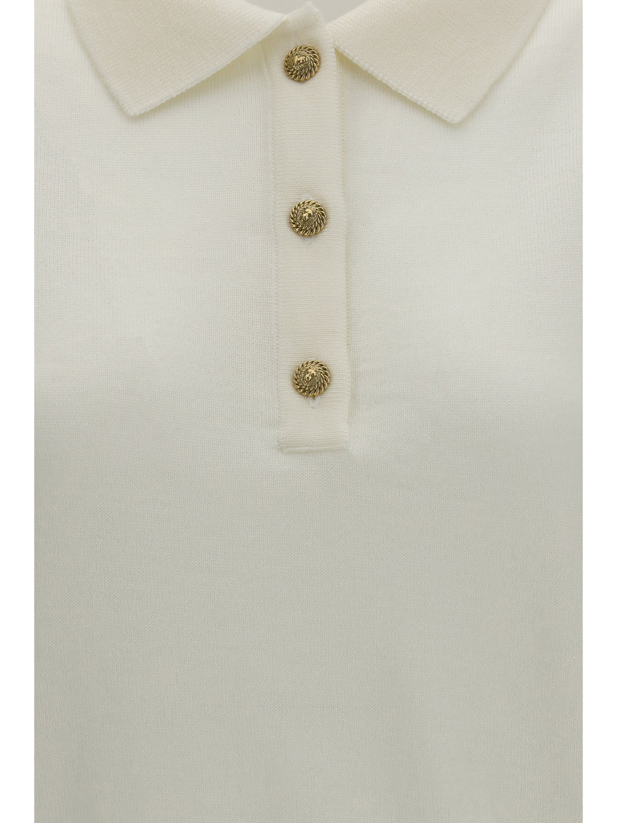BALMAIN Balmain Women Wool Polo With Vintage Buttons