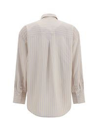 Toteme Women Oversized Striped Shirt In Cotton