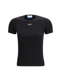 OFF-WHITE Off-White Women Off Stamp Rib Basic T-Shirt