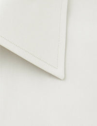 Tom Ford Men's Ivory 74% Lyocell & 26% Silk Button Down Dress Shirt