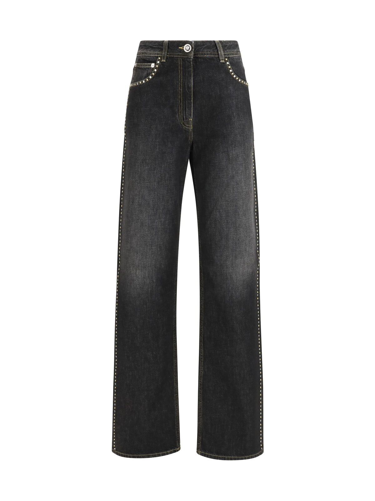 VERSACE Versace Women Straight Jeans With Studs
