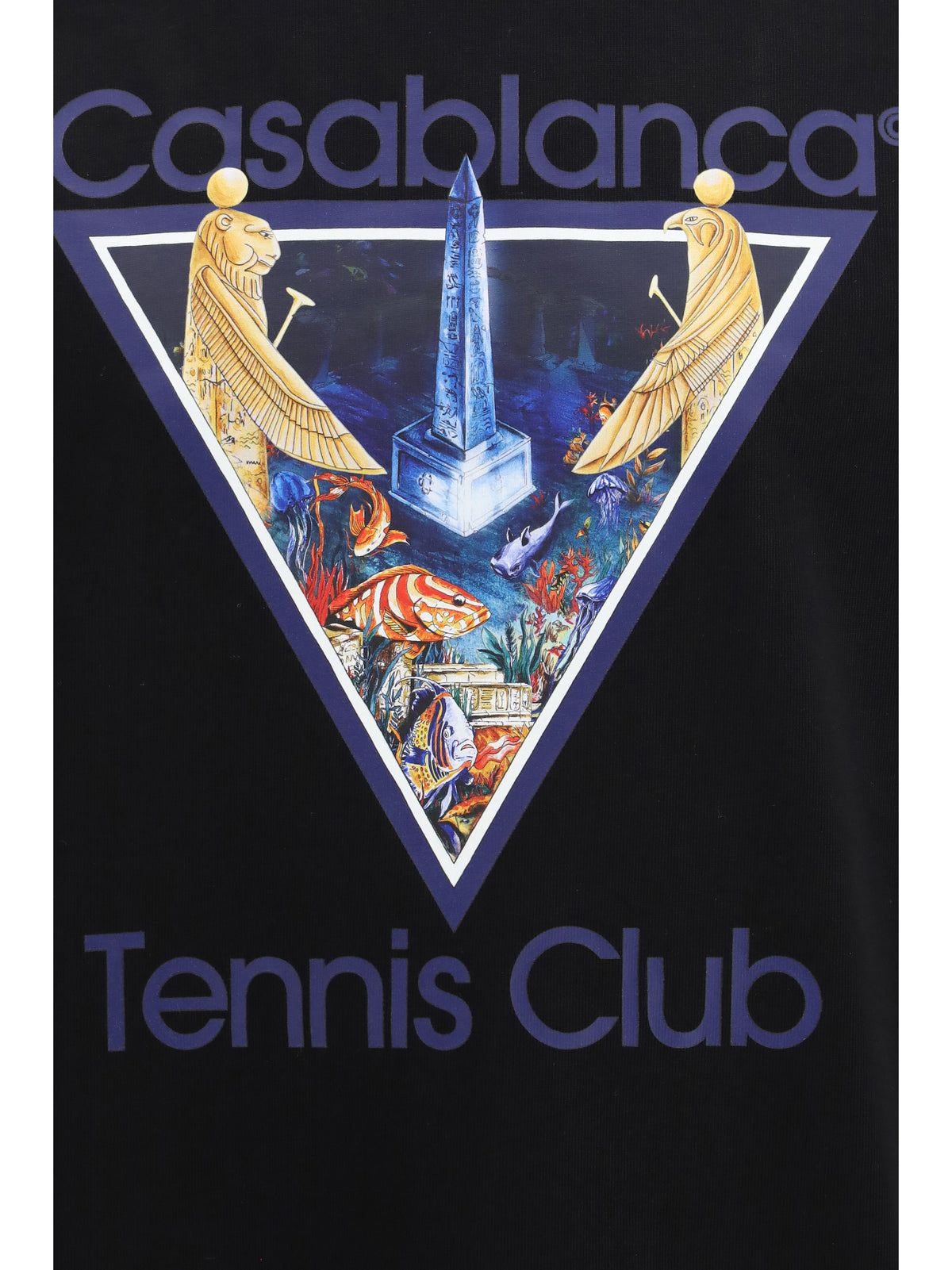 CASABLANCA Casablanca Men Tennis Club Monde Perdu Print T-Shirt
