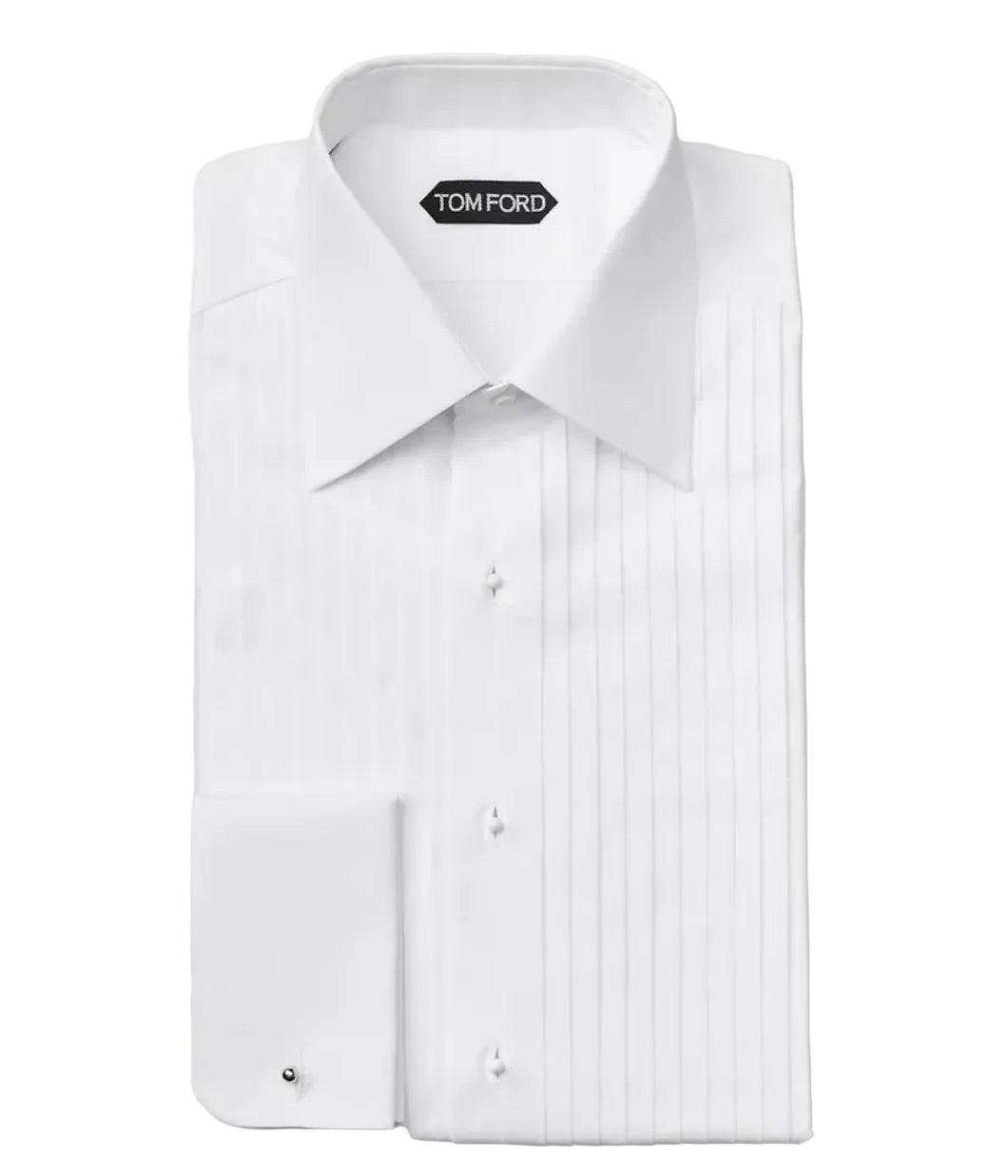 Tom Ford Men's White 100% Cotton Tuxedo Button Down