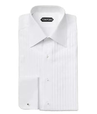 Tom Ford Men's White 100% Cotton Tuxedo Button Down