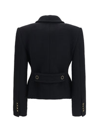 Chloé Women Cropped Single-Breasted Blazer With Fabric Buttons