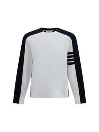 THOM BROWNE Thom Browne Men Colorblock Crewneck Sweatshirt With 4-Bar Detail