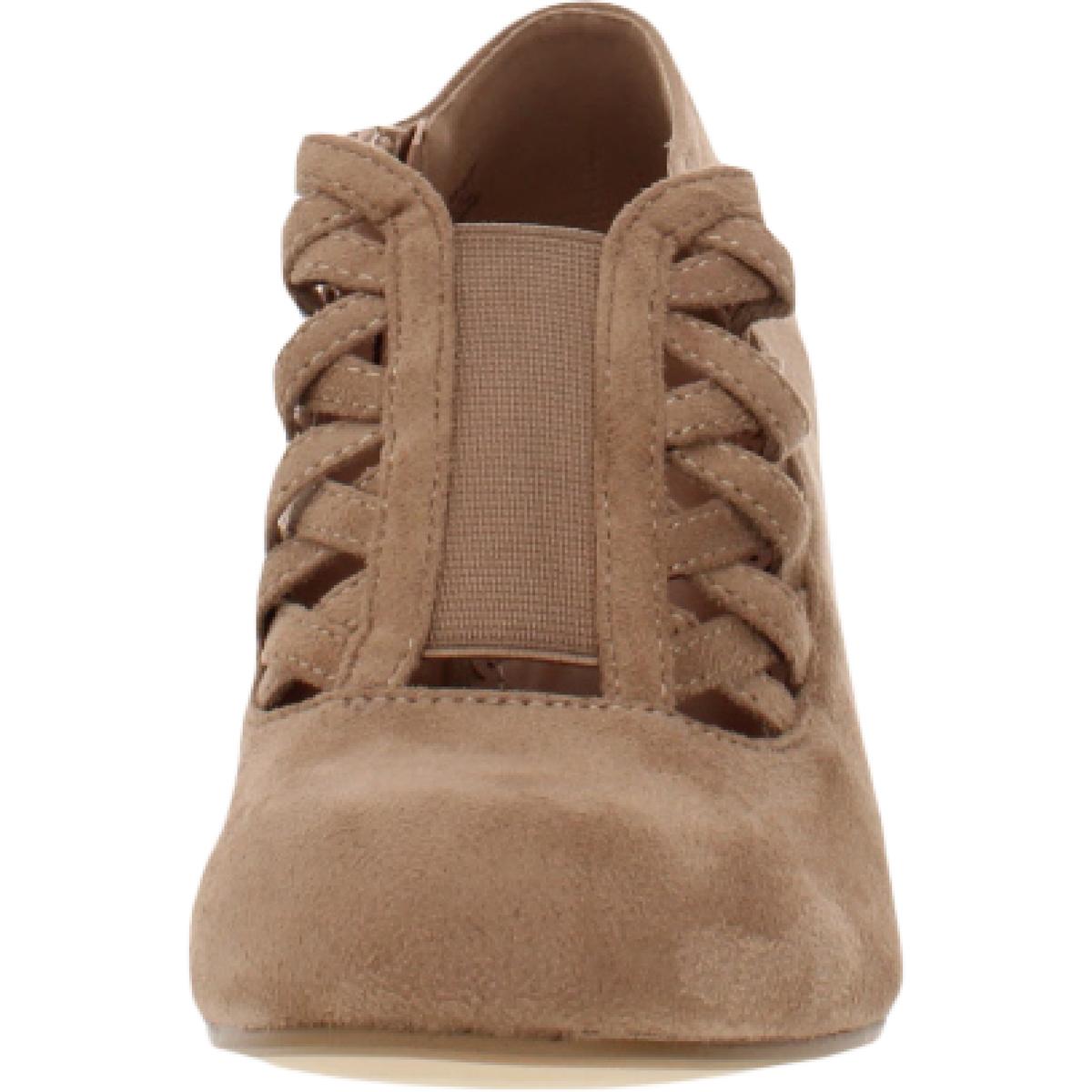 Piper Womens Faux Suede Cut-Out Shooties