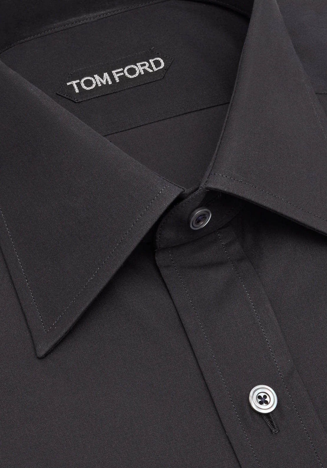 Tom Ford Men's Black 100% Cotton Button Down Dress Shirt