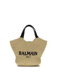 Balmain Women Mini Crochet Tote Bag