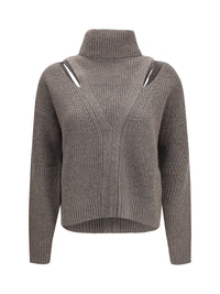 P.A.R.O.S.H. Women High-Neck Sweater With Perforated Shoulders