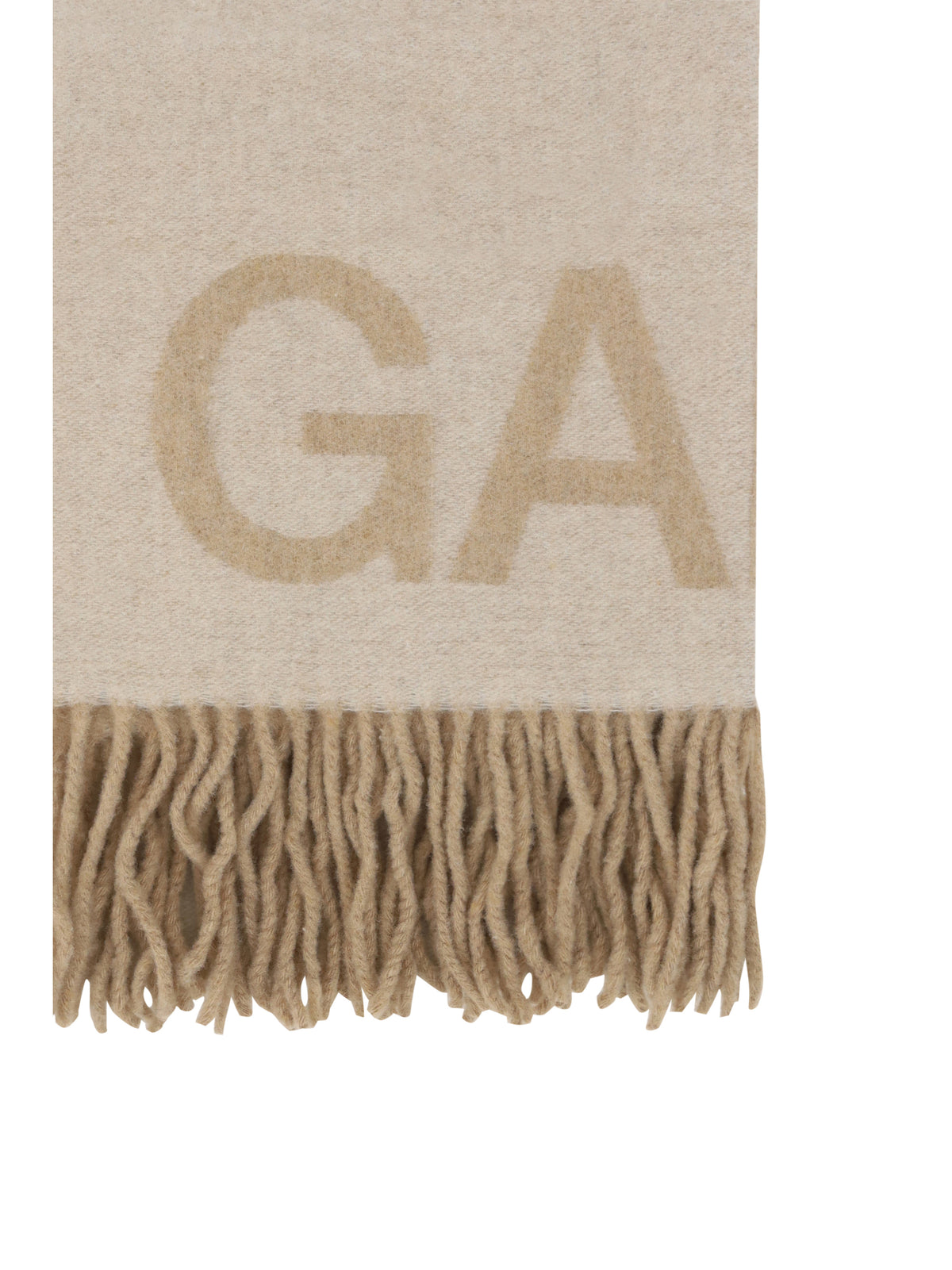 GANNI Ganni Women Fringed Wool Scarf