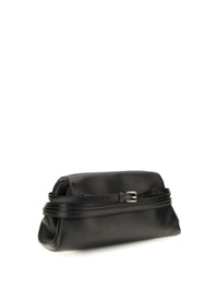MOSCHINO Moschino Women Leather Clutch With Buckle Detail