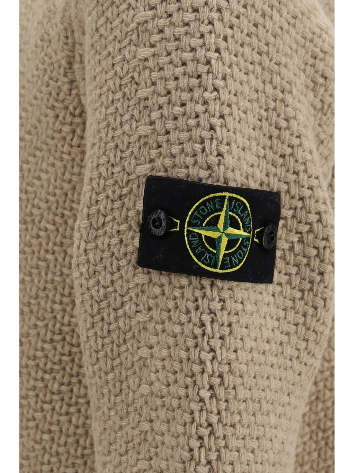 Stone Island Men Loose Crewneck Sweater With Ribbed Trims