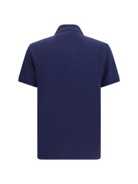 Versace Men Cotton Piqué Polo With Medusa Patch