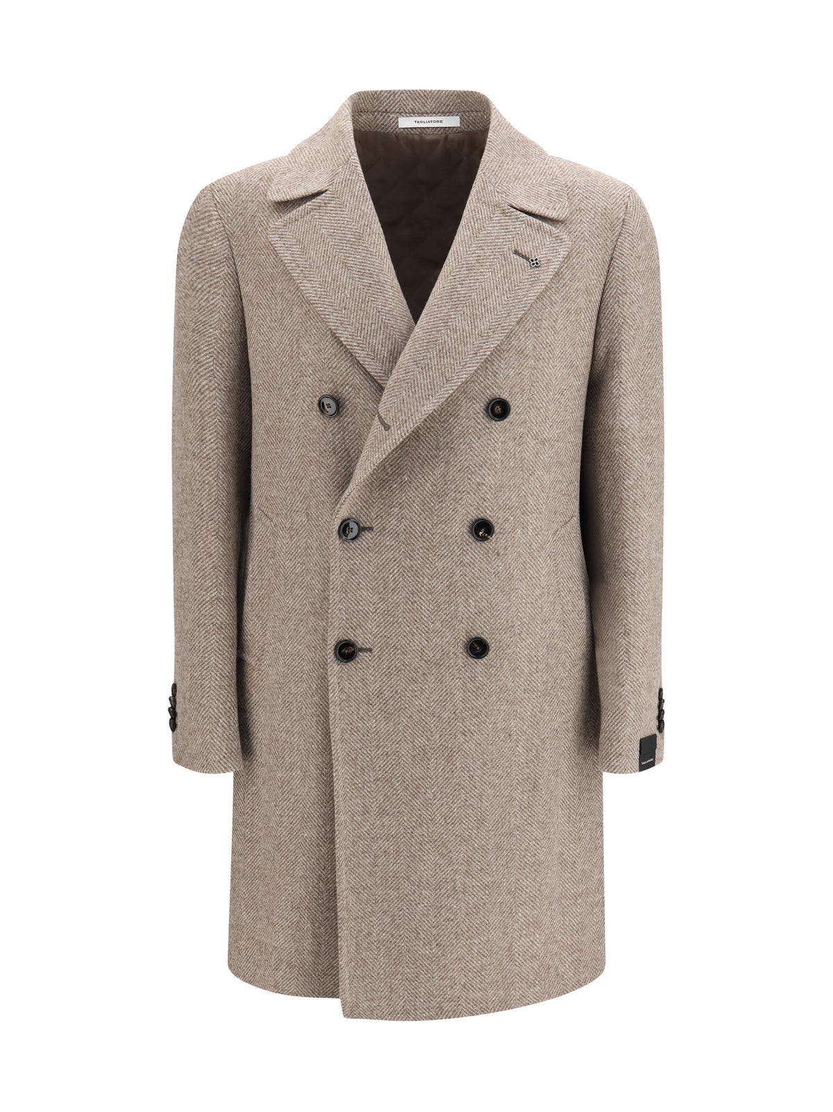 Tagliatore Men Chevron Coat