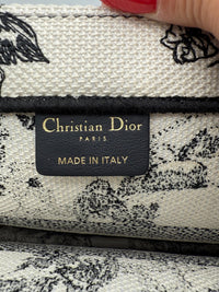 DIOR BOOK TOTE MEDIUM M1296 - Zodiac Embroidery in Latte and Black
