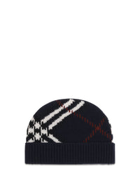 Burberry Women Check Cashmere-Blend Beanie