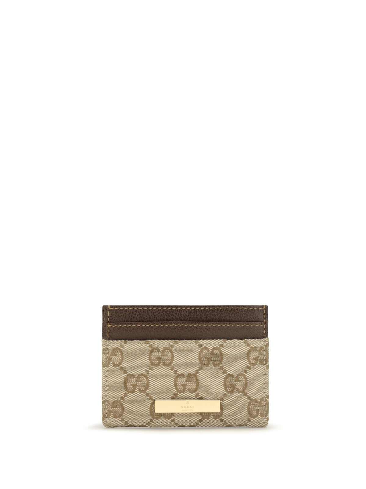 GUCCI Gucci Women Gg Monogram Card Holder With Logo Plaque