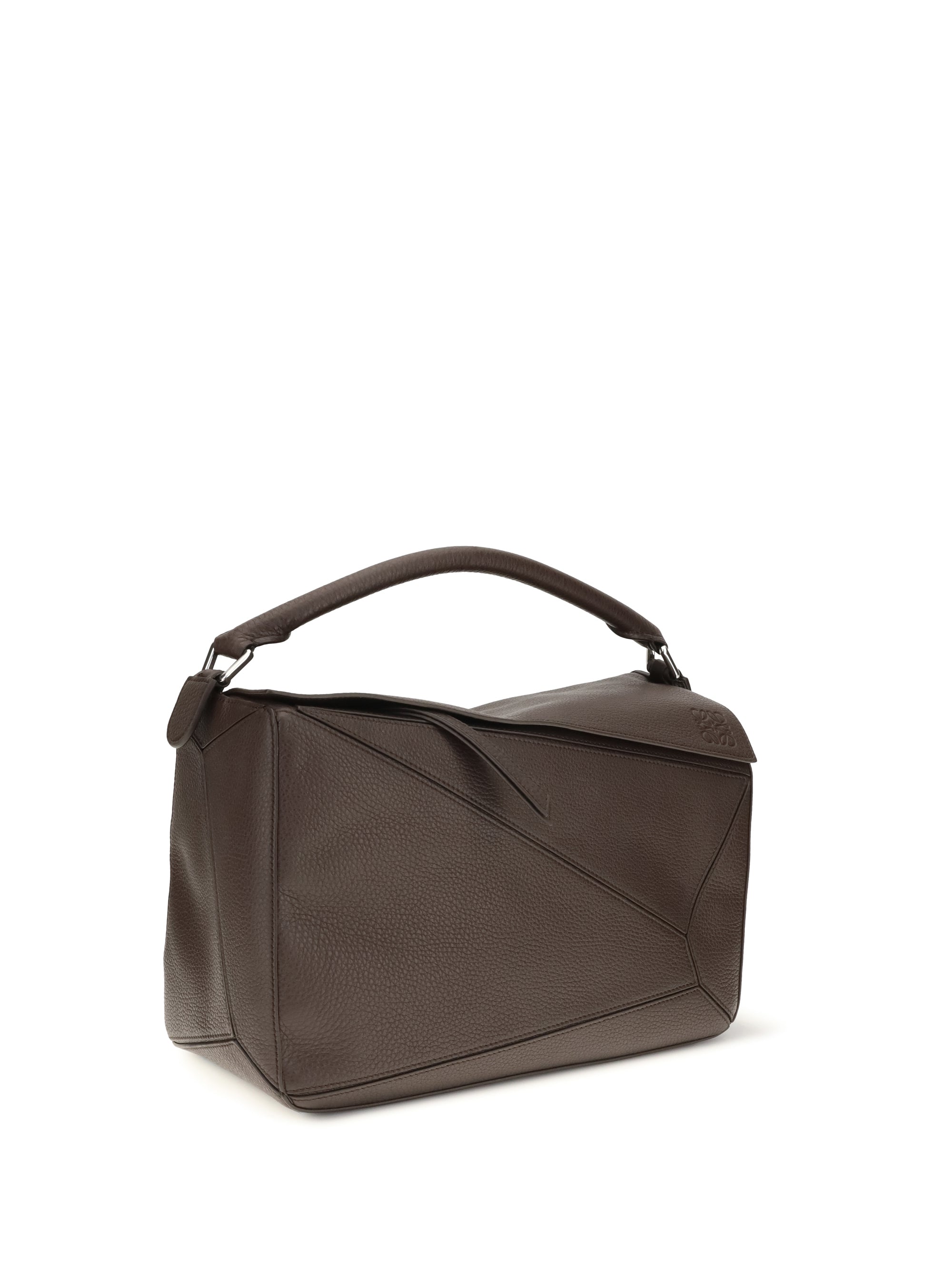 Loewe Men Large Puzzle Bag In Garnet Calfskin