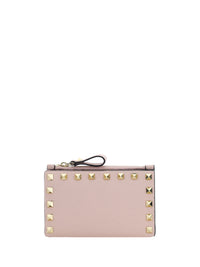 Valentino Garavani Women Rockstud Zip Card Holder