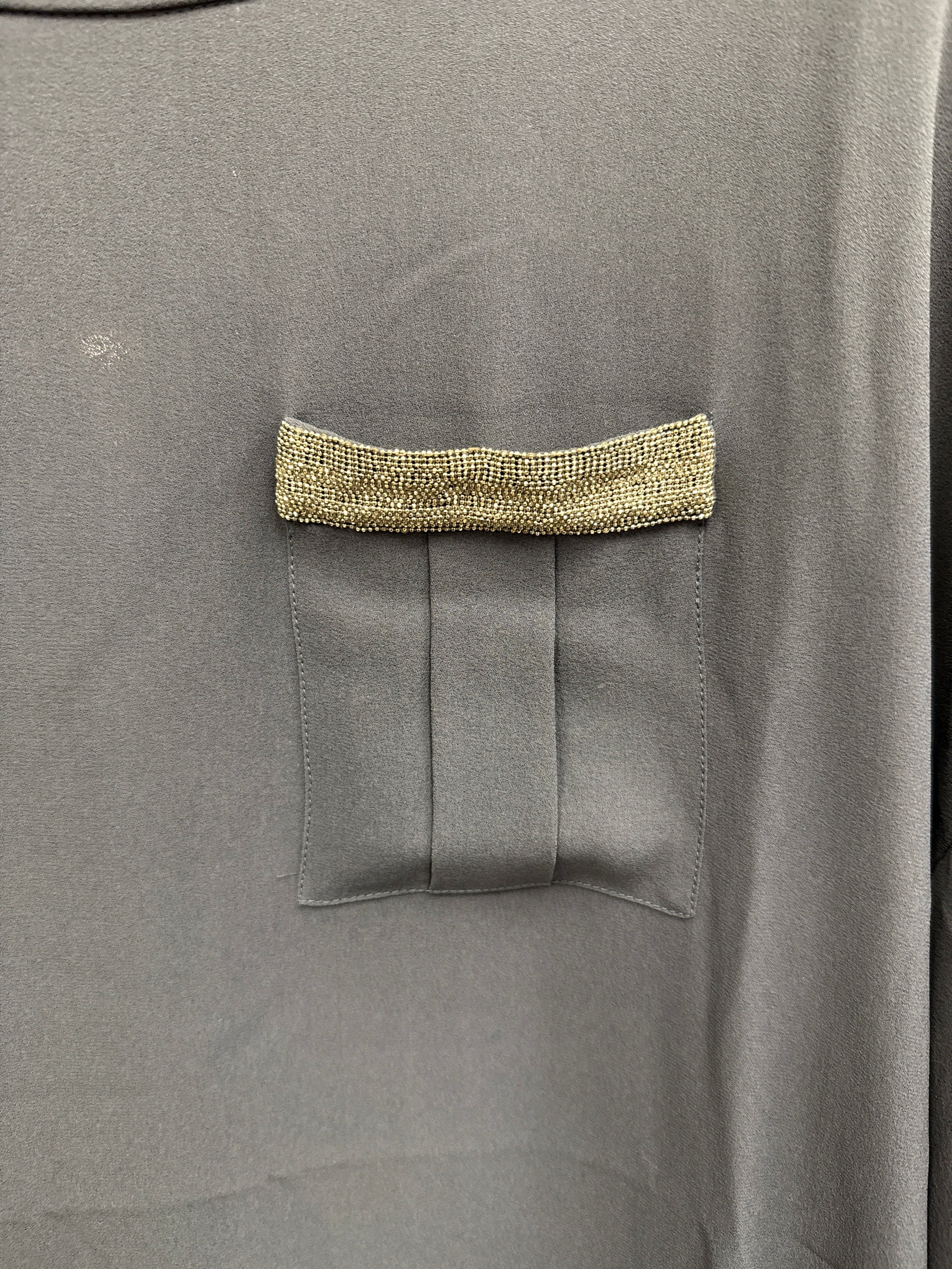 Brunello Cucinelli Fine Knit Round-Neck Embellished Pocket Dress