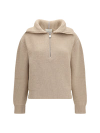 Malo Women Cashmere High-Neck Zip Sweater