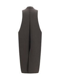 RICK OWENS Rick Owens Women Long Wool And Shearling Vest