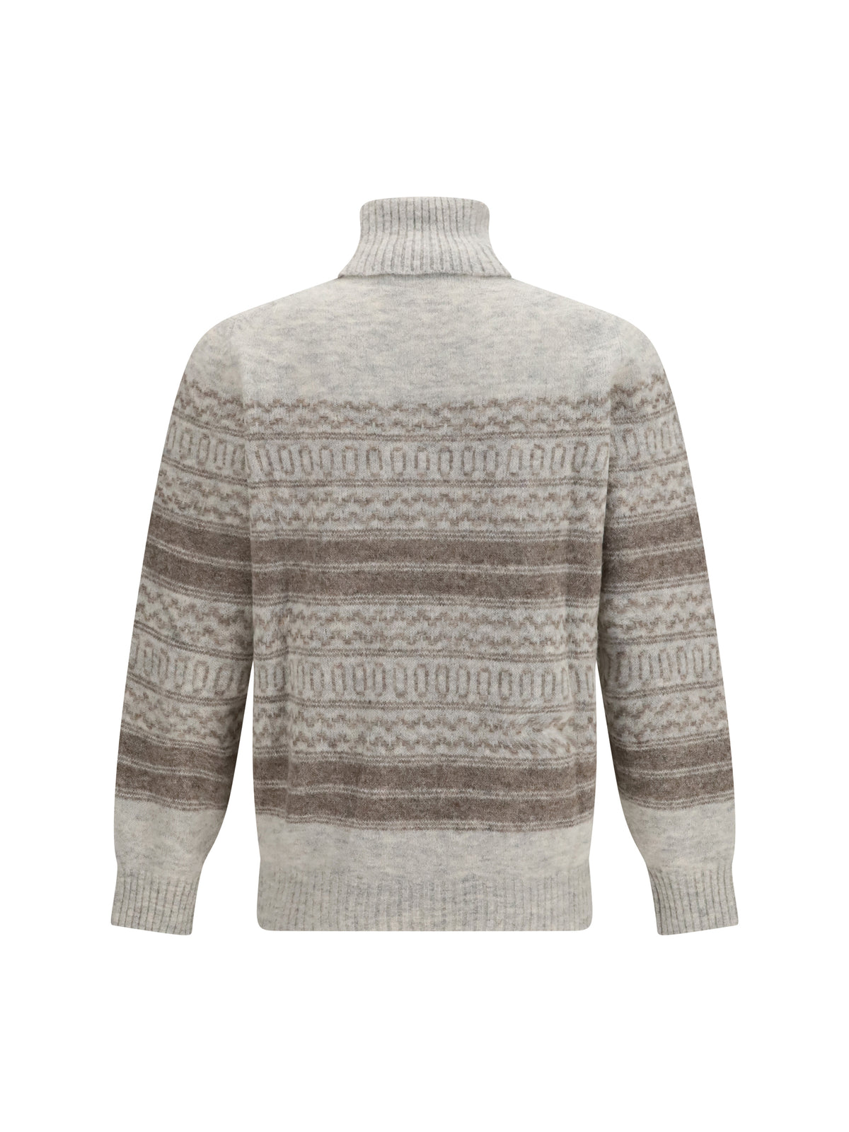 BRUNELLO CUCINELLI Brunello Cucinelli Men Fair Isle Knit Turtleneck Sweater