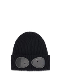 C.P. Company Men Goggle Beanie Hat In Extrafine Merino Wool
