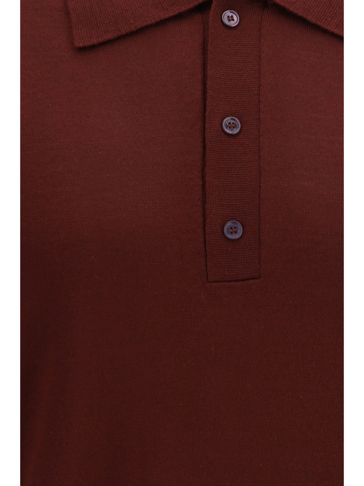 Valentino Men Wool Polo With Vlogo Embroidery