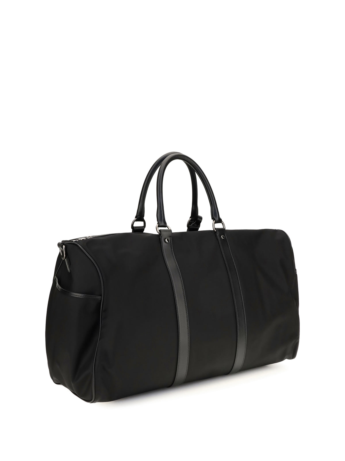 Kiton Men Leather-Trim Travel Duffle Bag