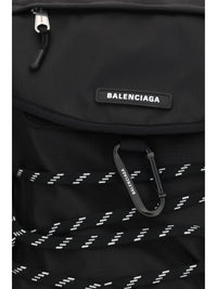 Balenciaga Men Metal Carabiner Detail Backpack