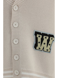 Off-White Men Star Logo Diagonal Varsity Cardigan