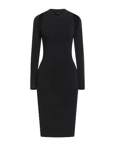 Tom Ford Black Wool Blend Shoulder Panel Sweater Dress
