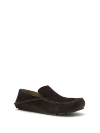 Loewe Men Rambla Loafers In Suede Calfskin