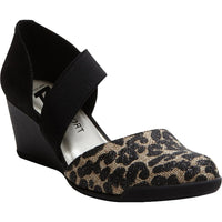 Tara 2 Womens Strappy Wedge Heels Nat Black