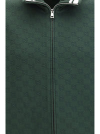 Gucci Men Gg Technical Jersey Zip Jacket
