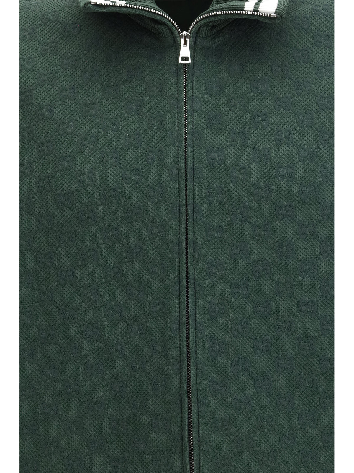 Gucci Men Gg Technical Jersey Zip Jacket