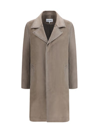 Loewe Men Single-Breasted Brushed Cotton-Blend Fustian Coat