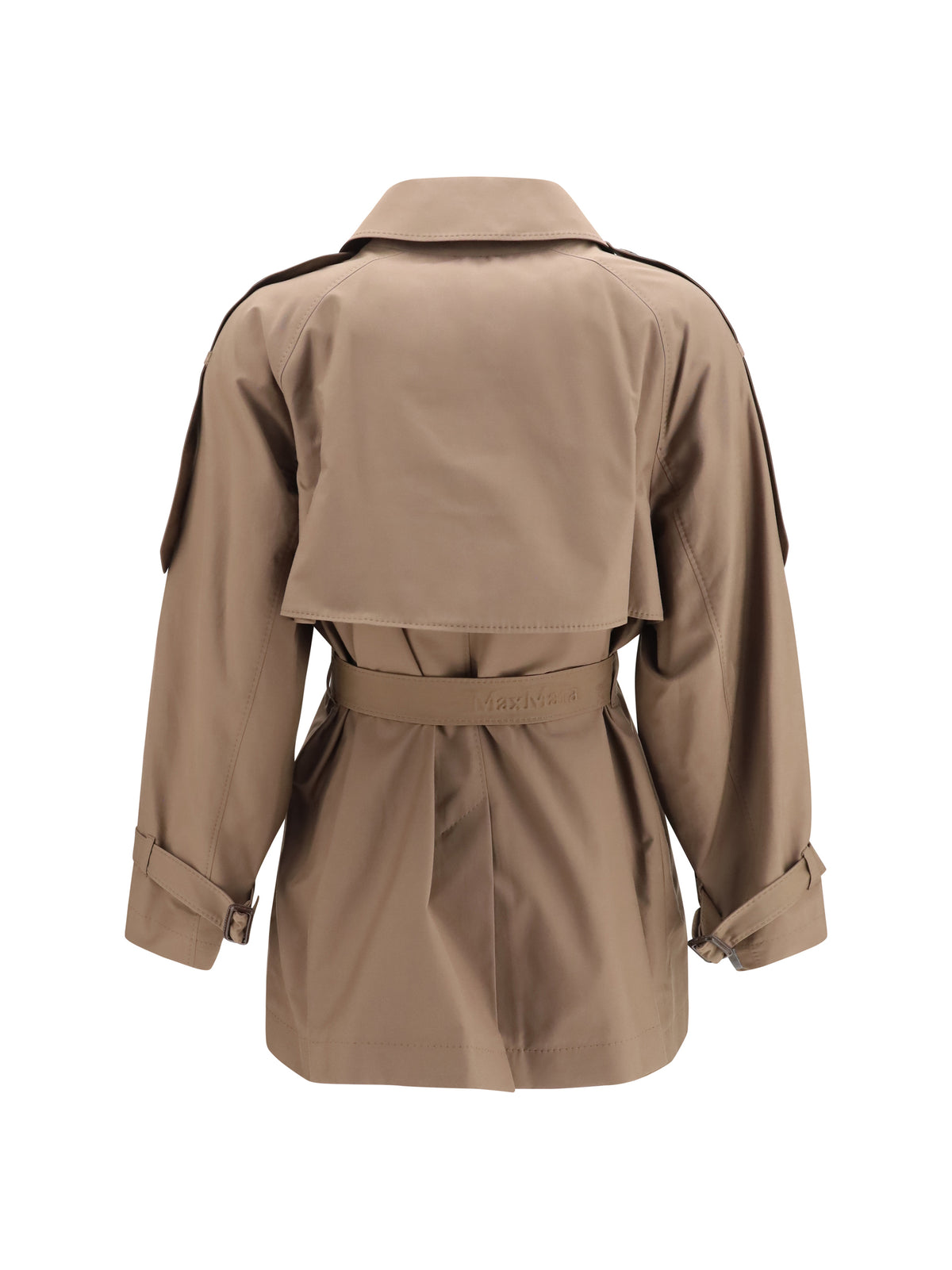 Max Mara The Cube Women Short Water Repellent Twill Trench Coat