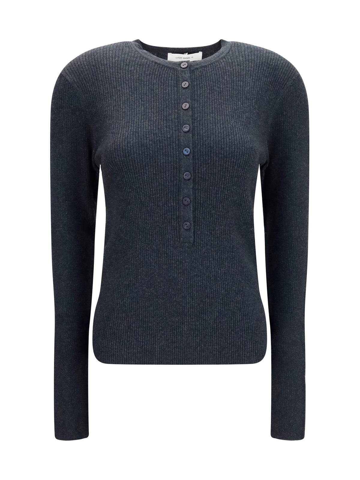 Lisa Yang Women Airi Henley Sweater In Cotton And Cashmere